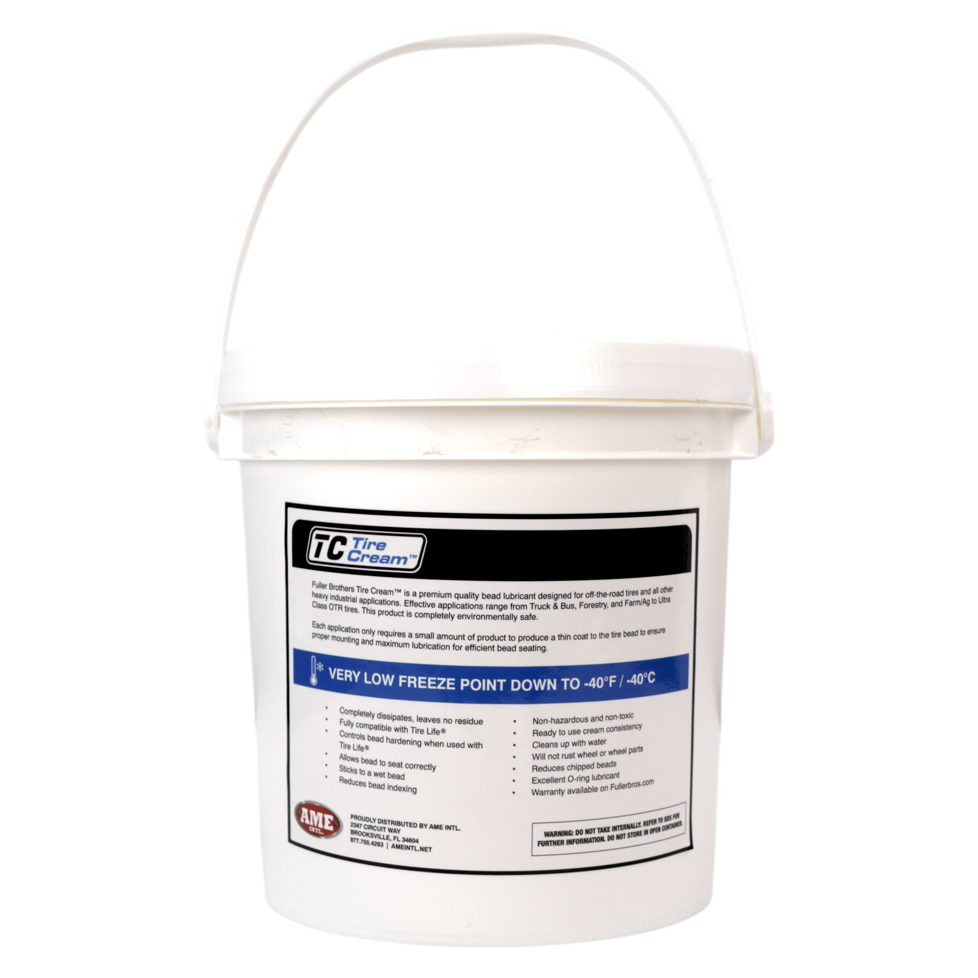 Fuller Bros Tire Cream – 6 lb Pail, Professional Bead Lubricant, Model 26202